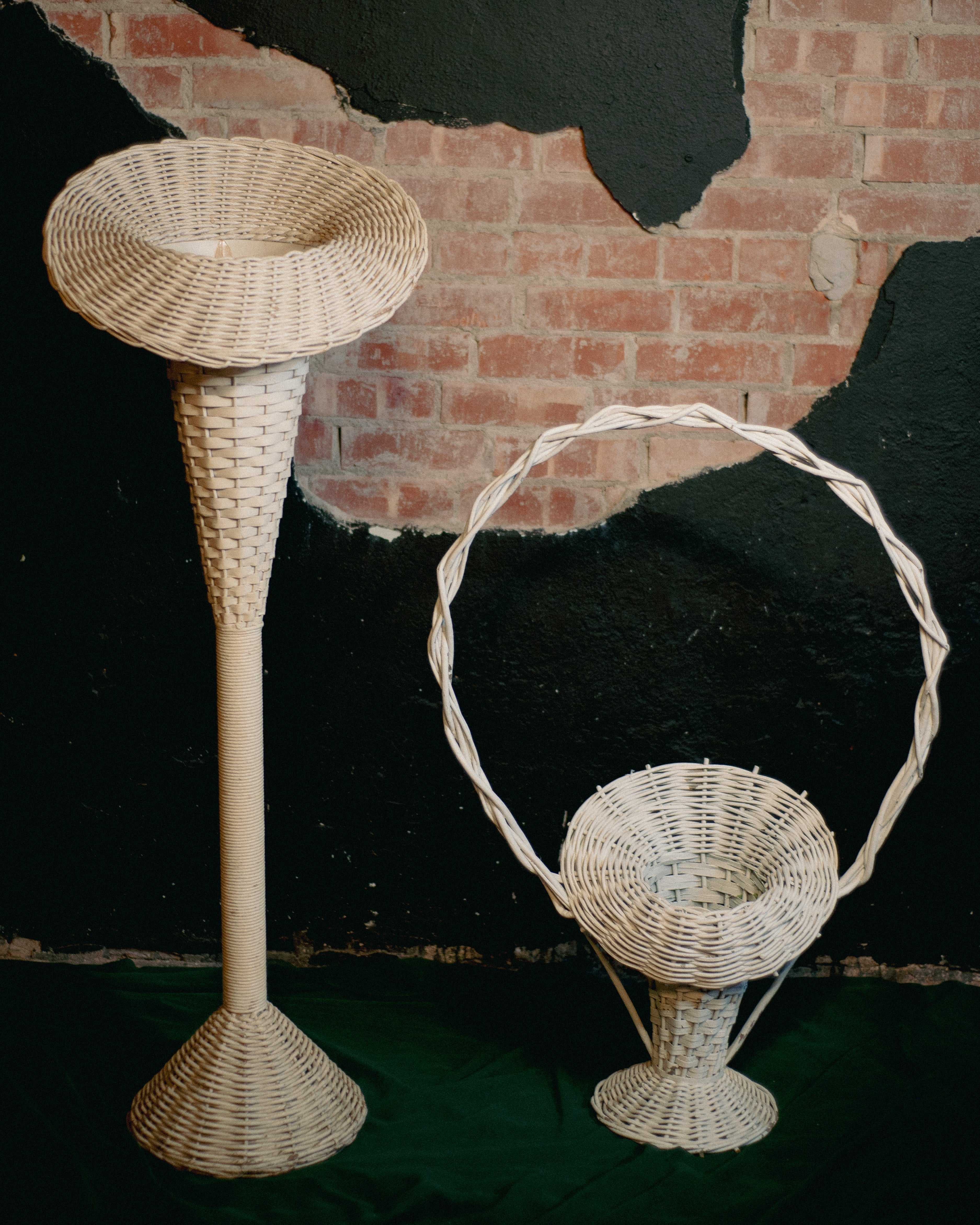 Victorian Trumpet Funeral Basket