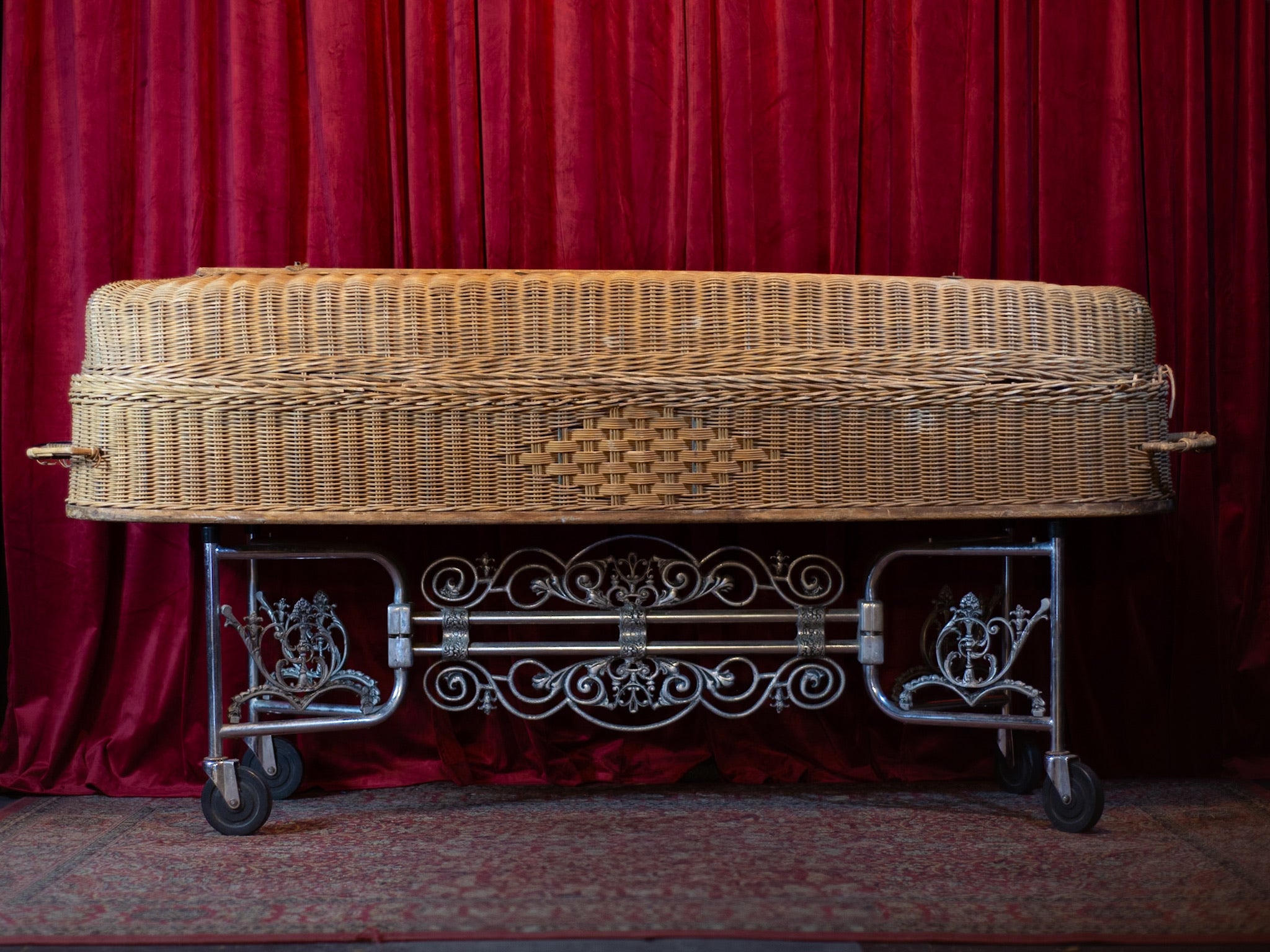 Antique Wicker Casket