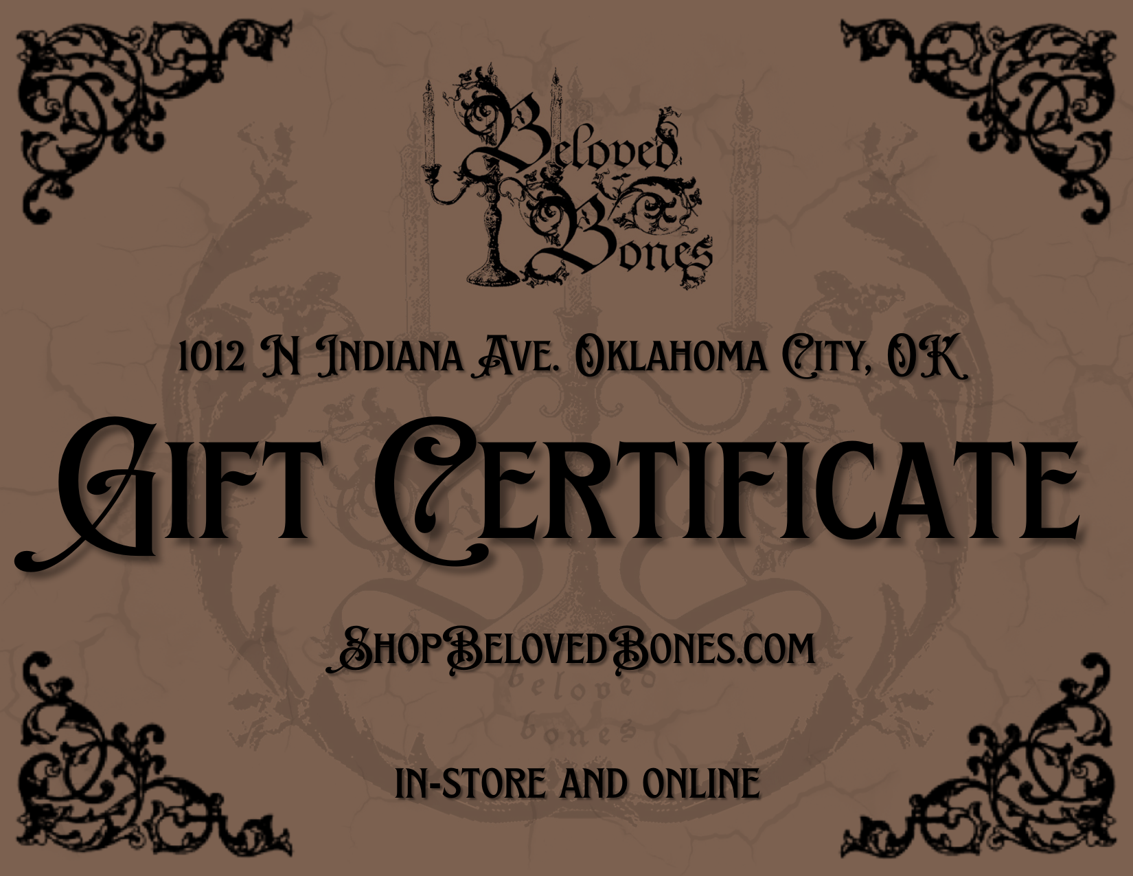 Beloved Bones Certificate