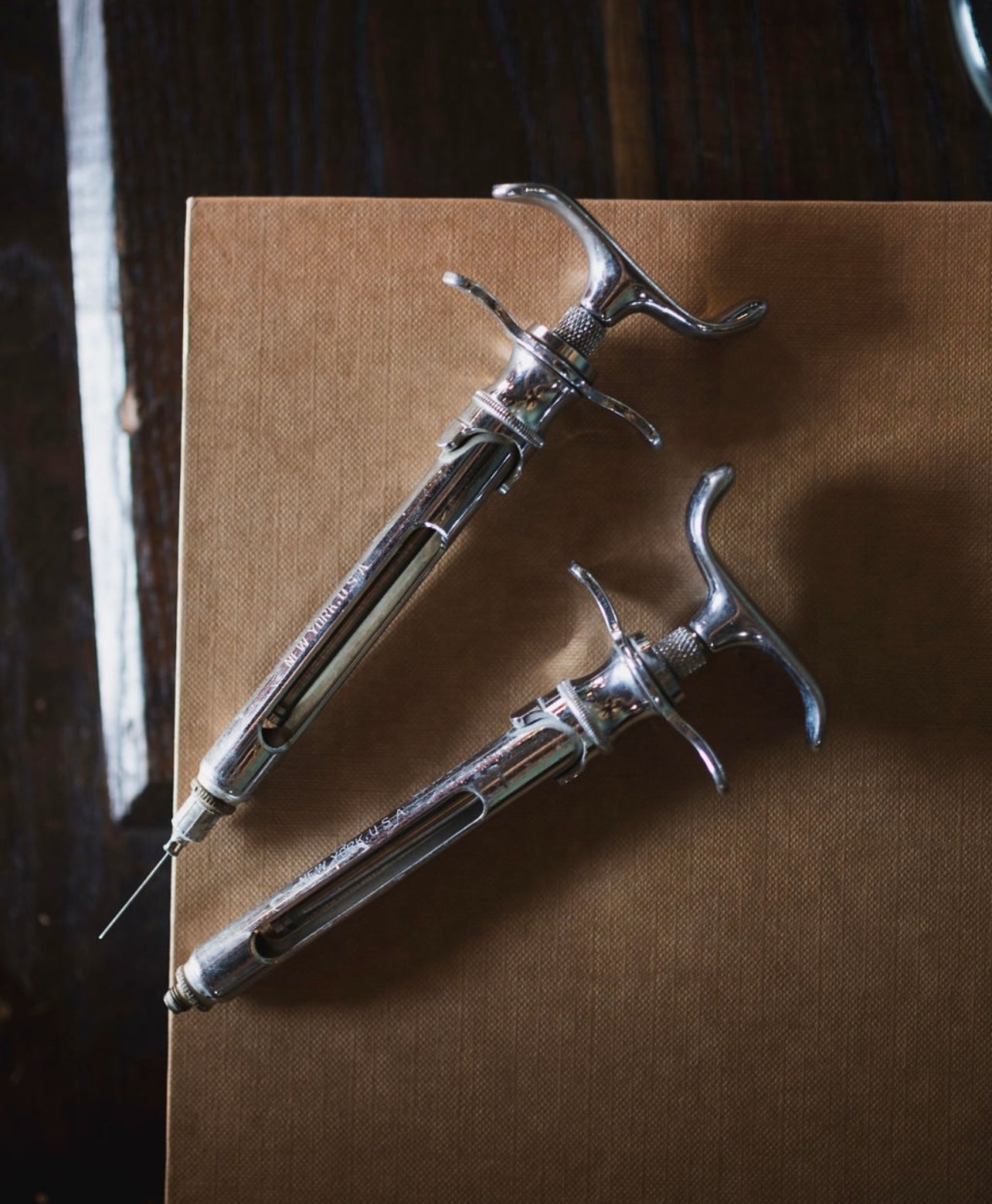 Antique Dental Tool Sterilizer with Syringes