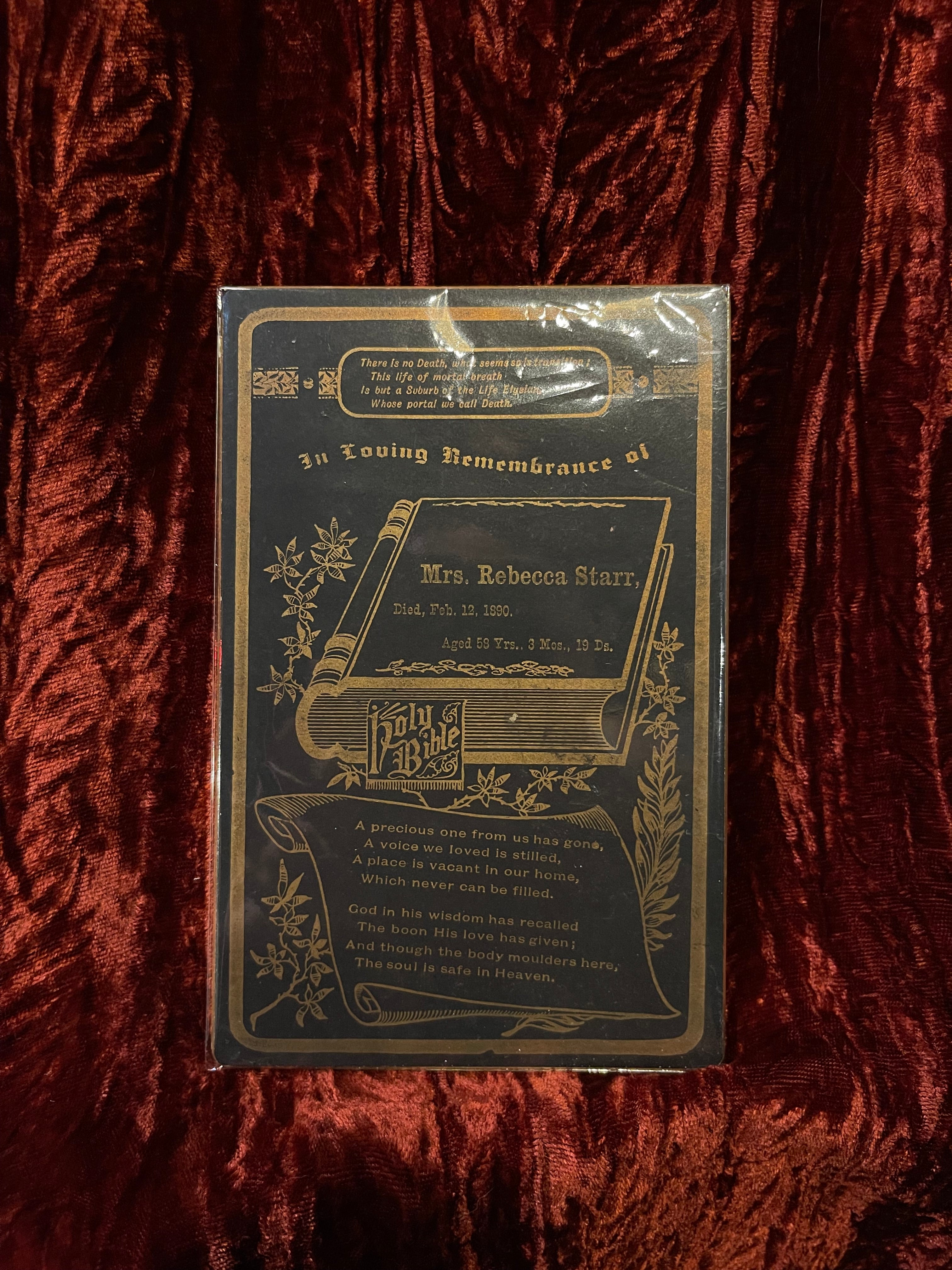 Antique Funeral Card