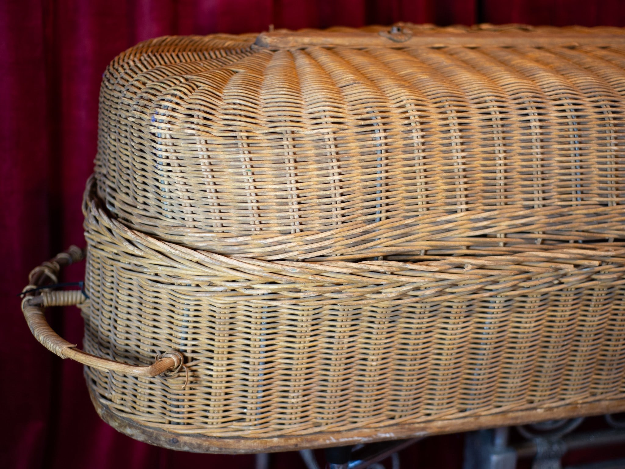 Antique Wicker Casket