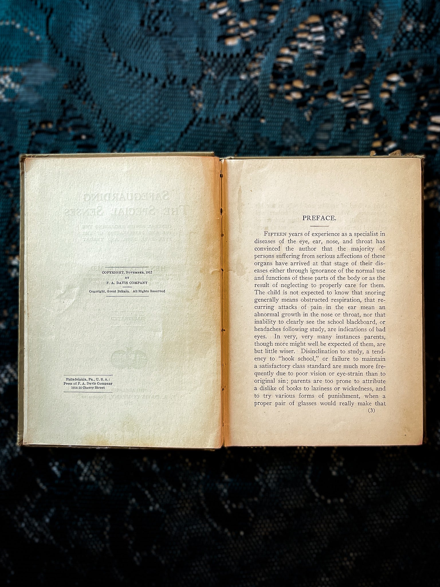 Safeguarding the Special Senses, 1912