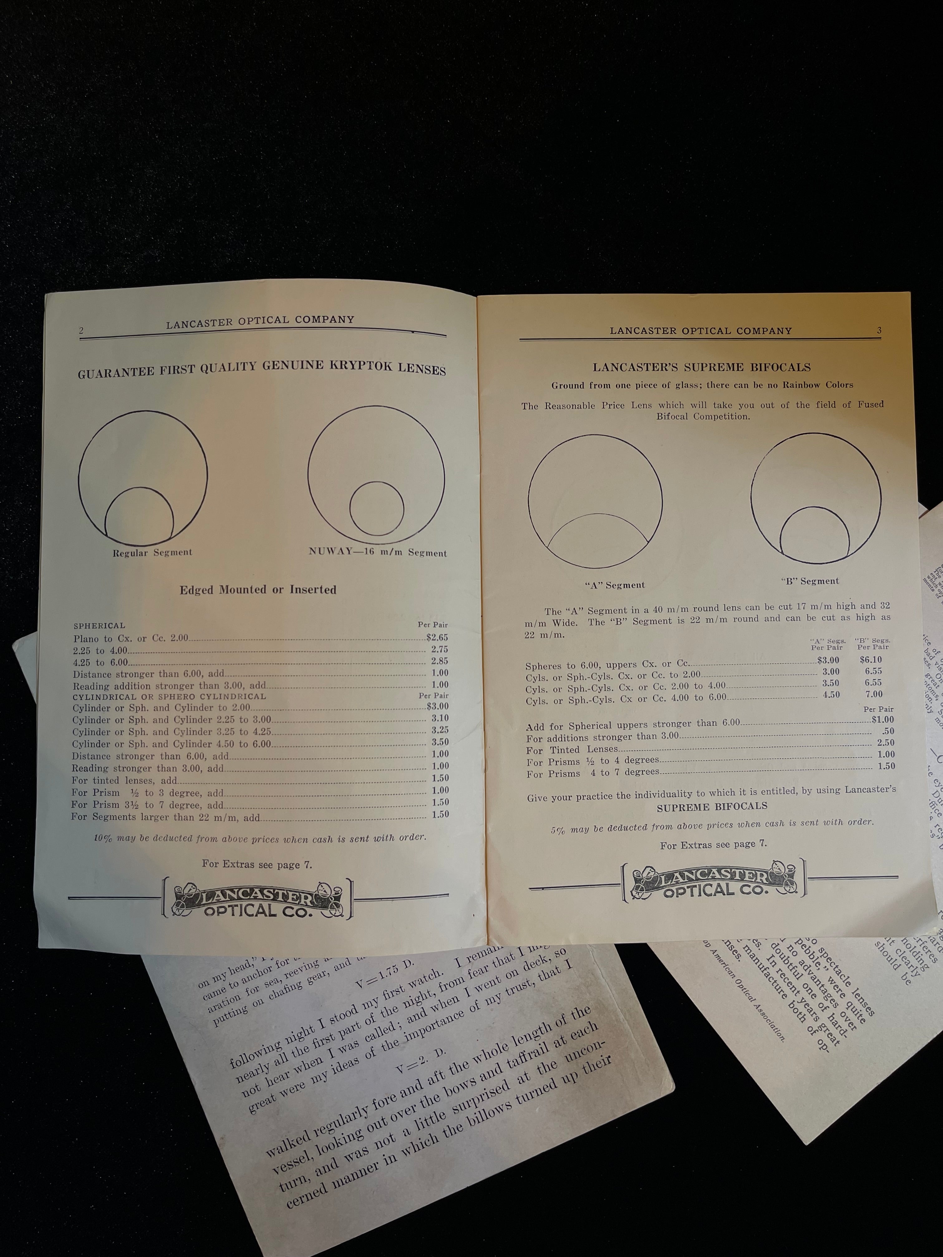 Optometric Reading Test Card