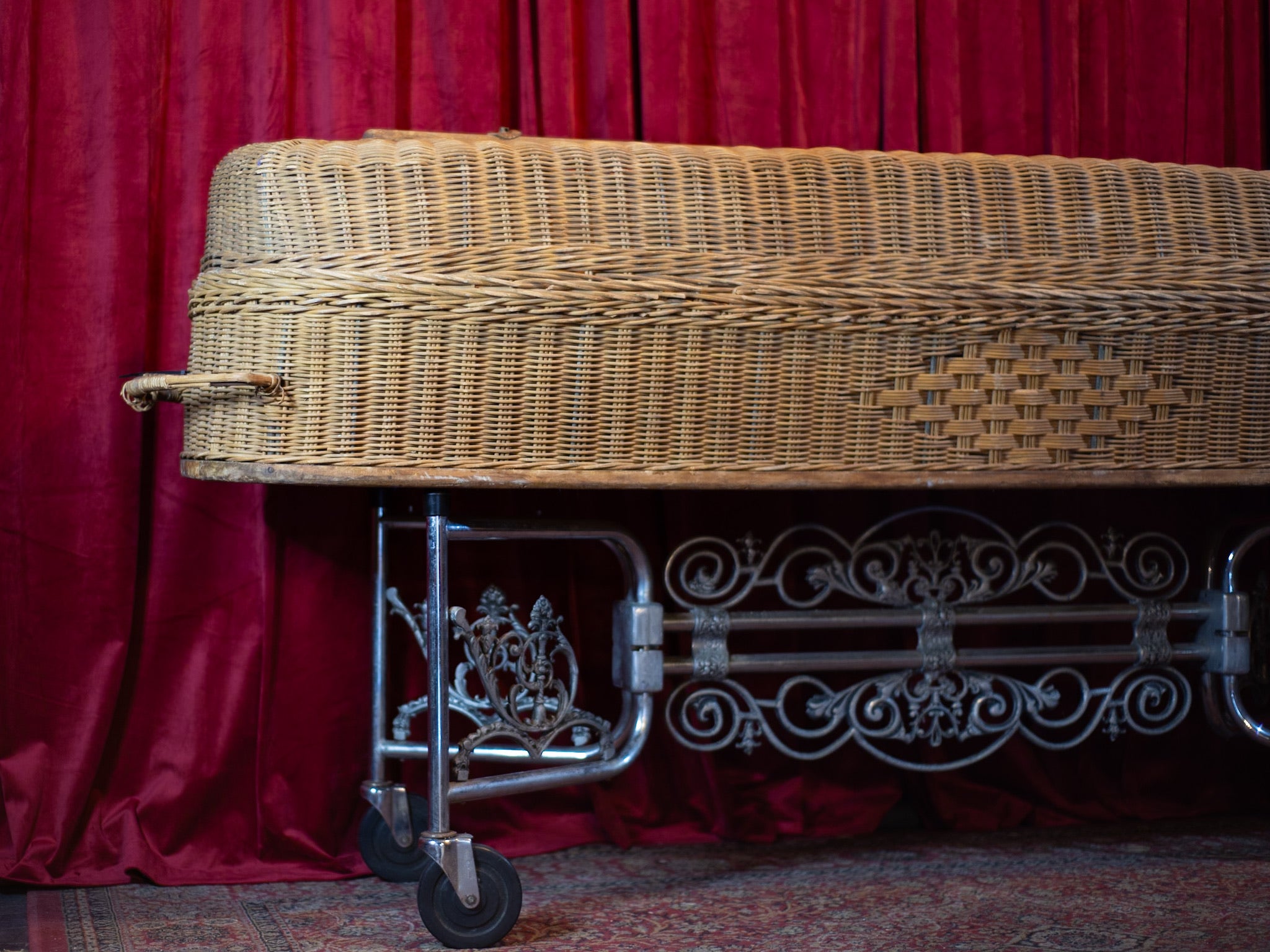 Antique Wicker Casket