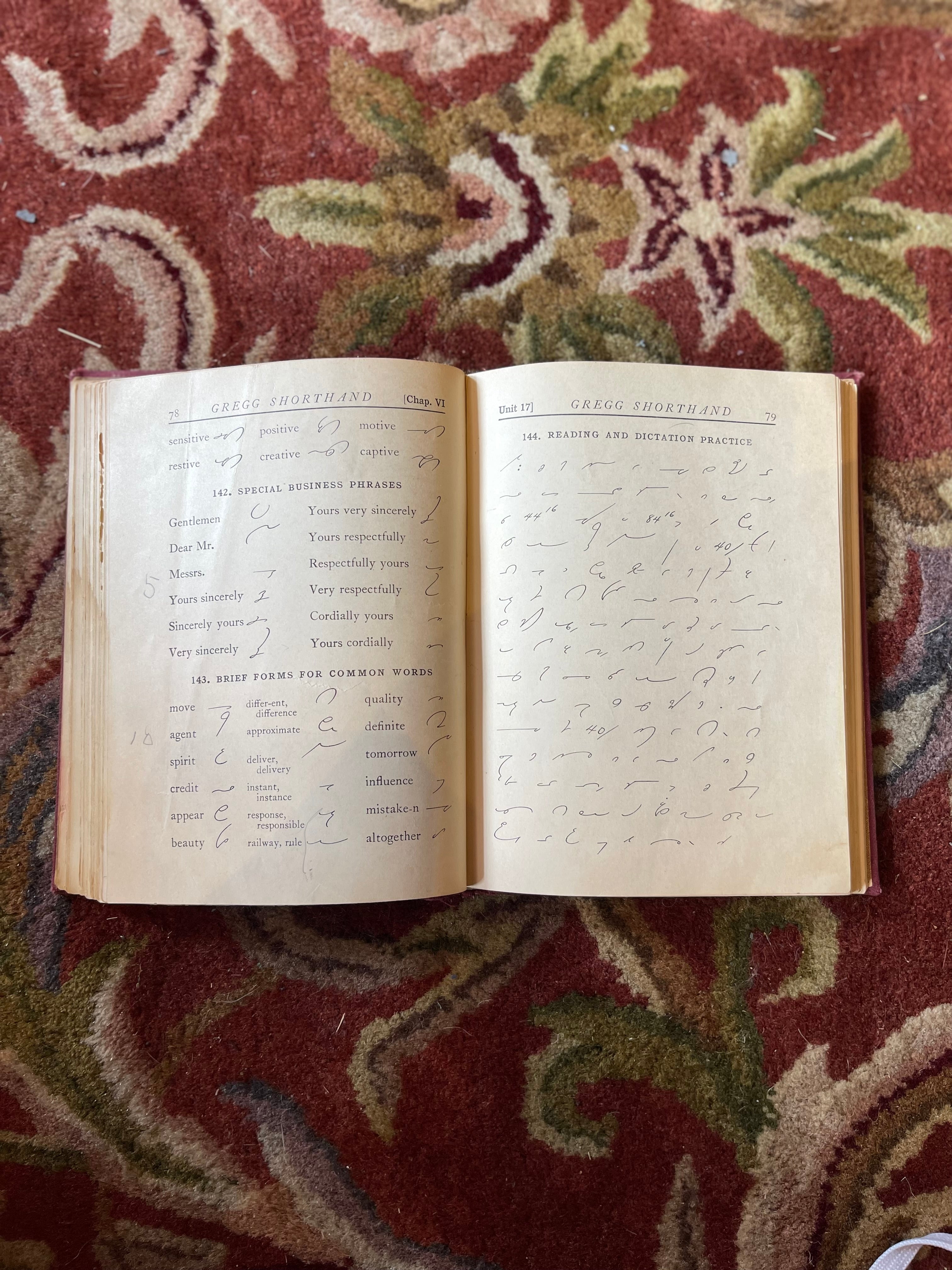 Gregg Shorthand Book, 1929