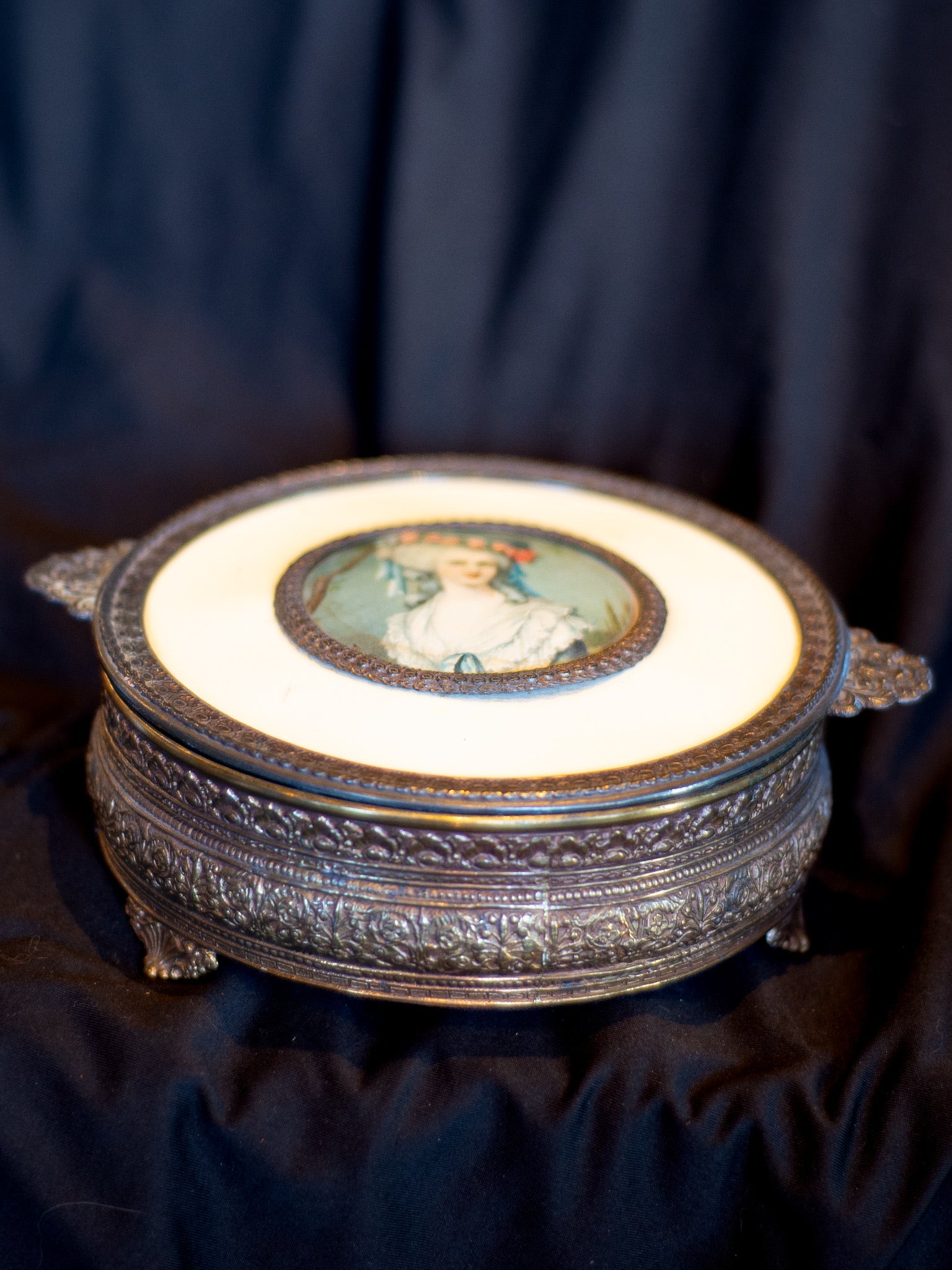 PNCW Brass And Glass Trinket Box