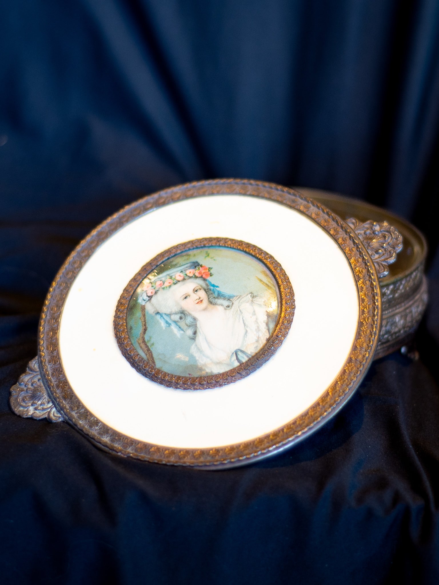 PNCW Brass And Glass Trinket Box