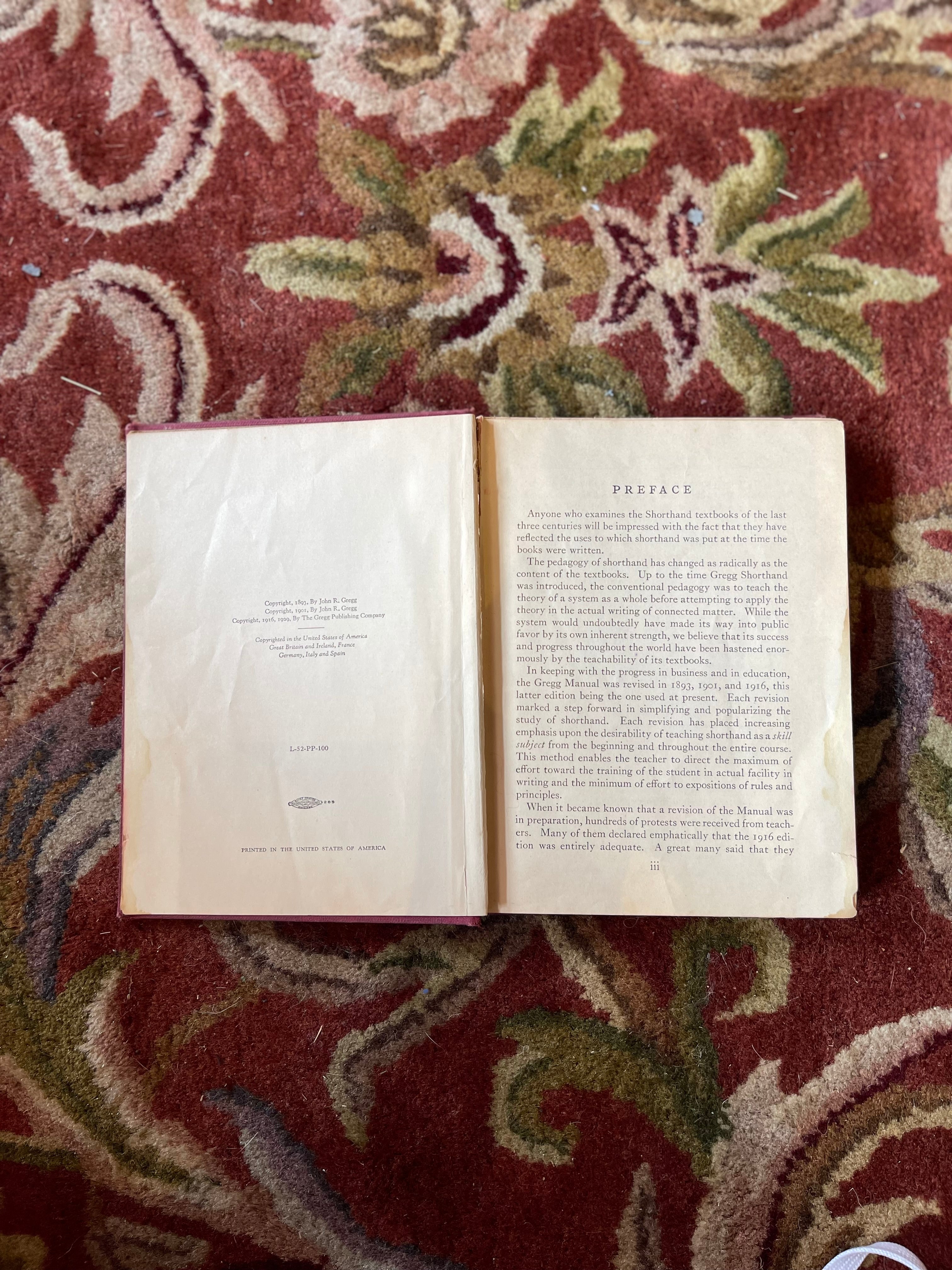 Gregg Shorthand Book, 1929