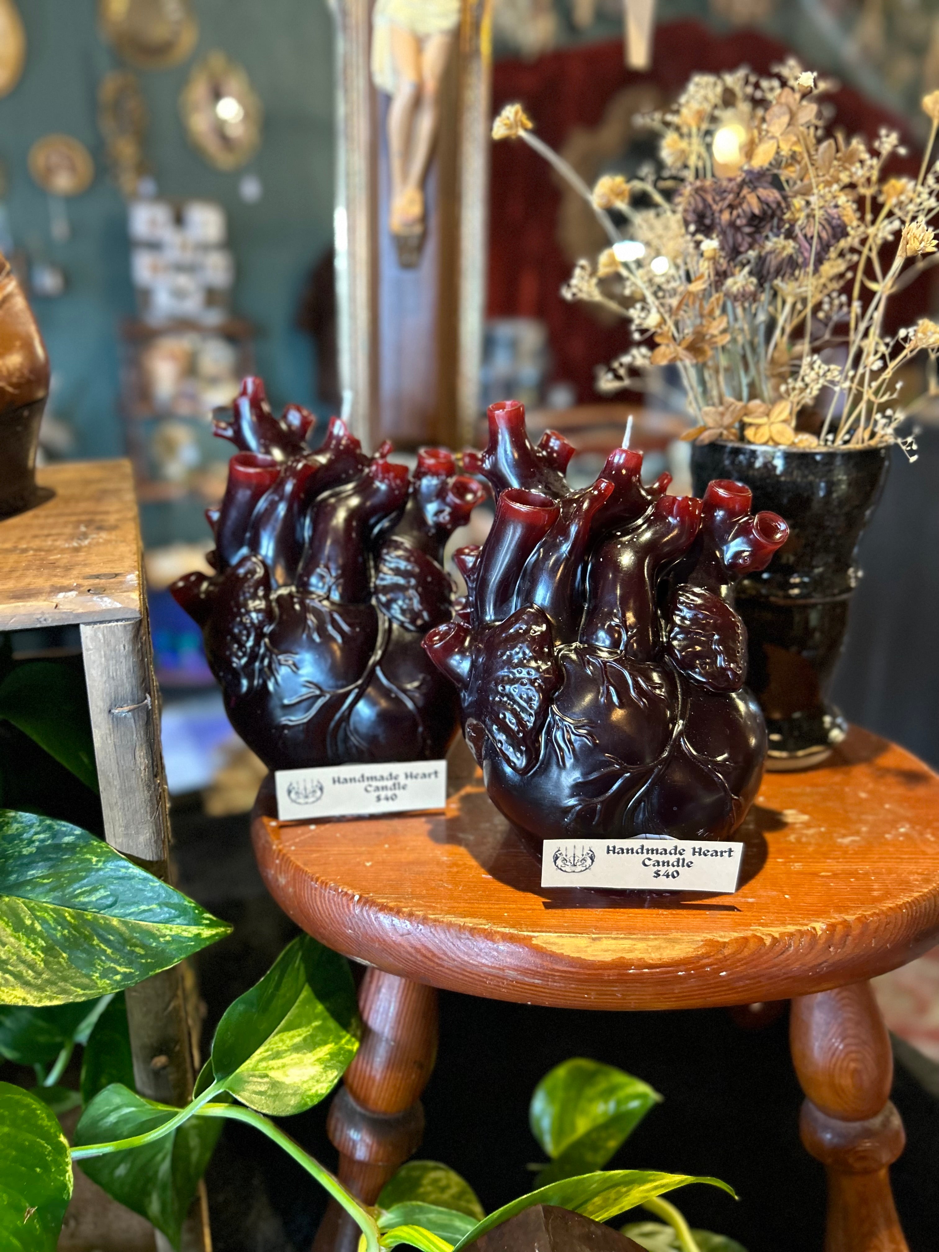 Handmade Anatomical Heart Candle