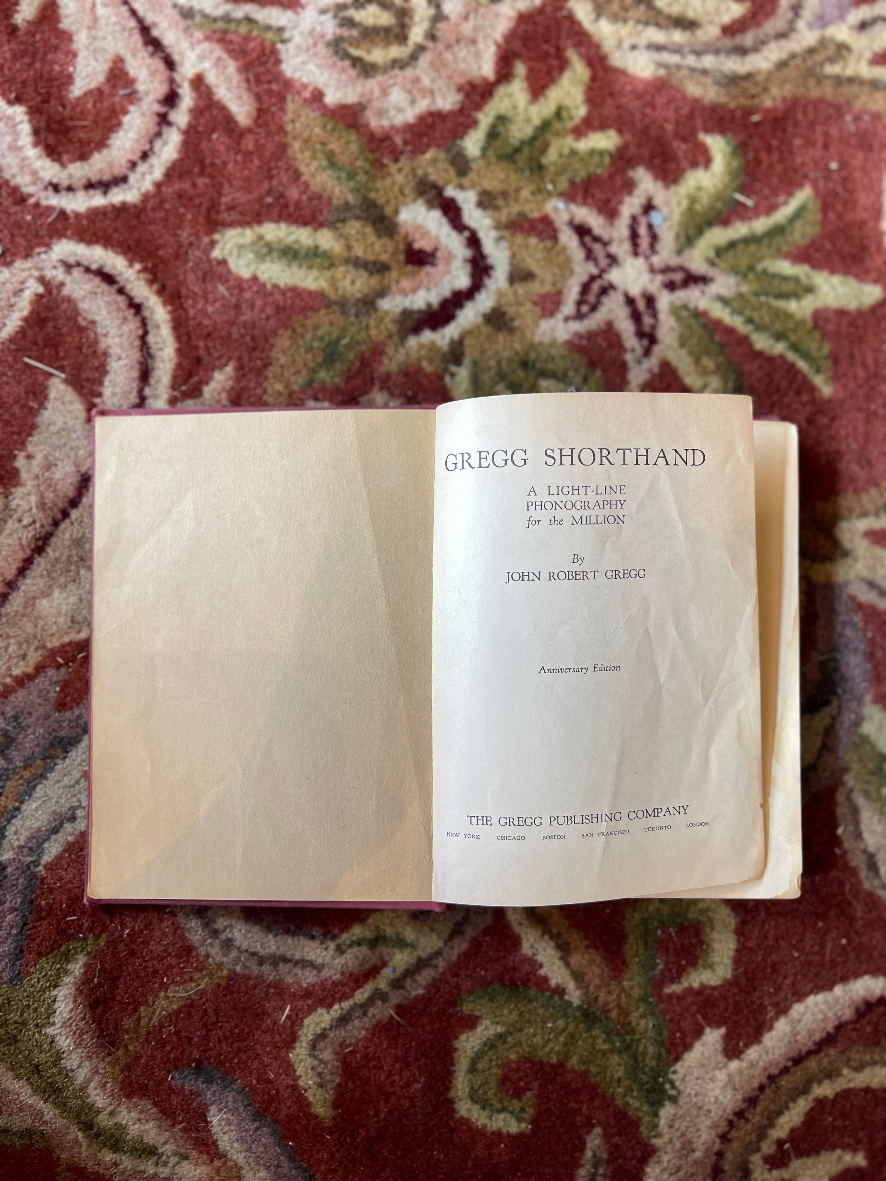 Gregg Shorthand Book, 1929