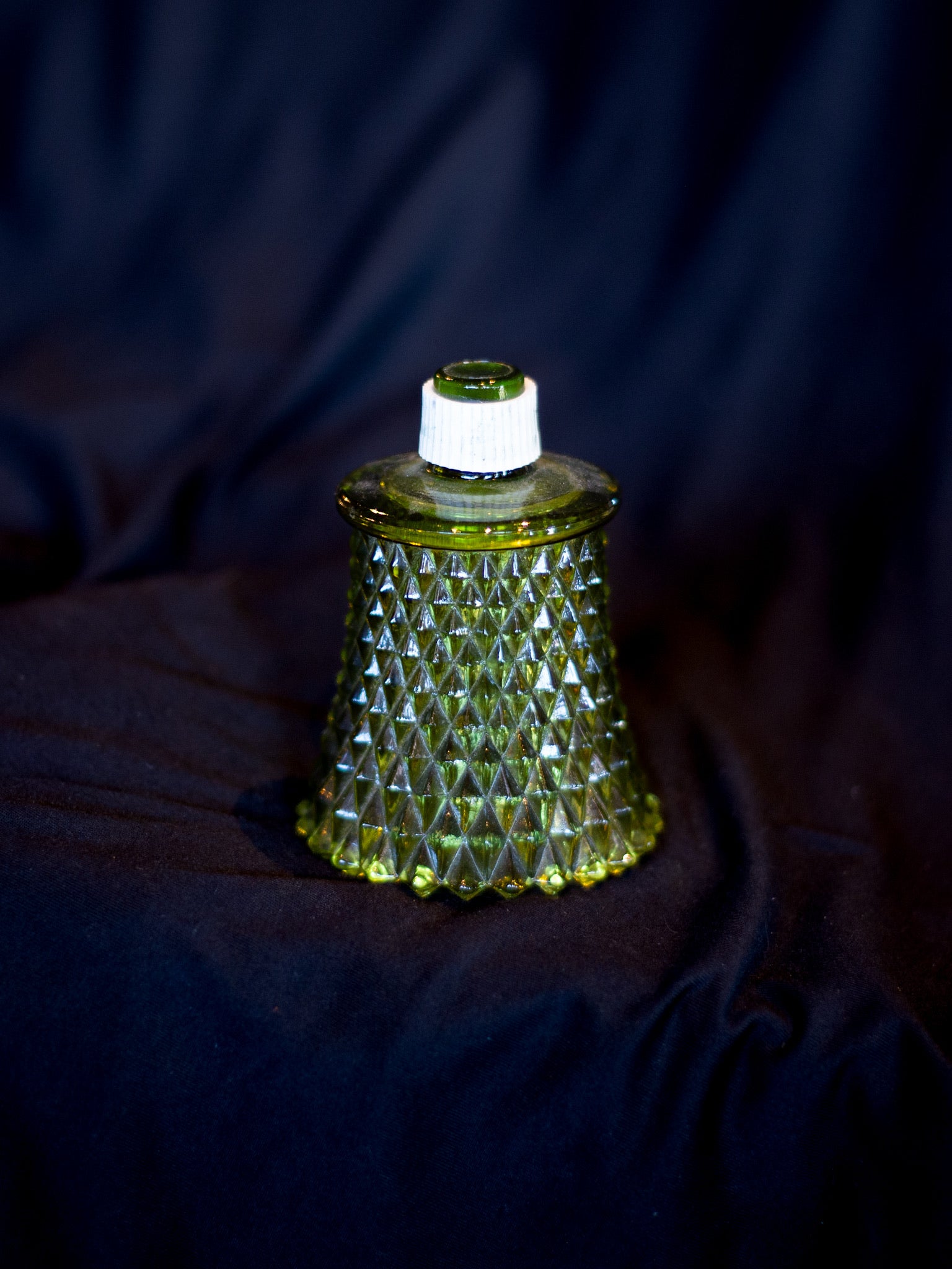 Green Glass Votive Candle Holder