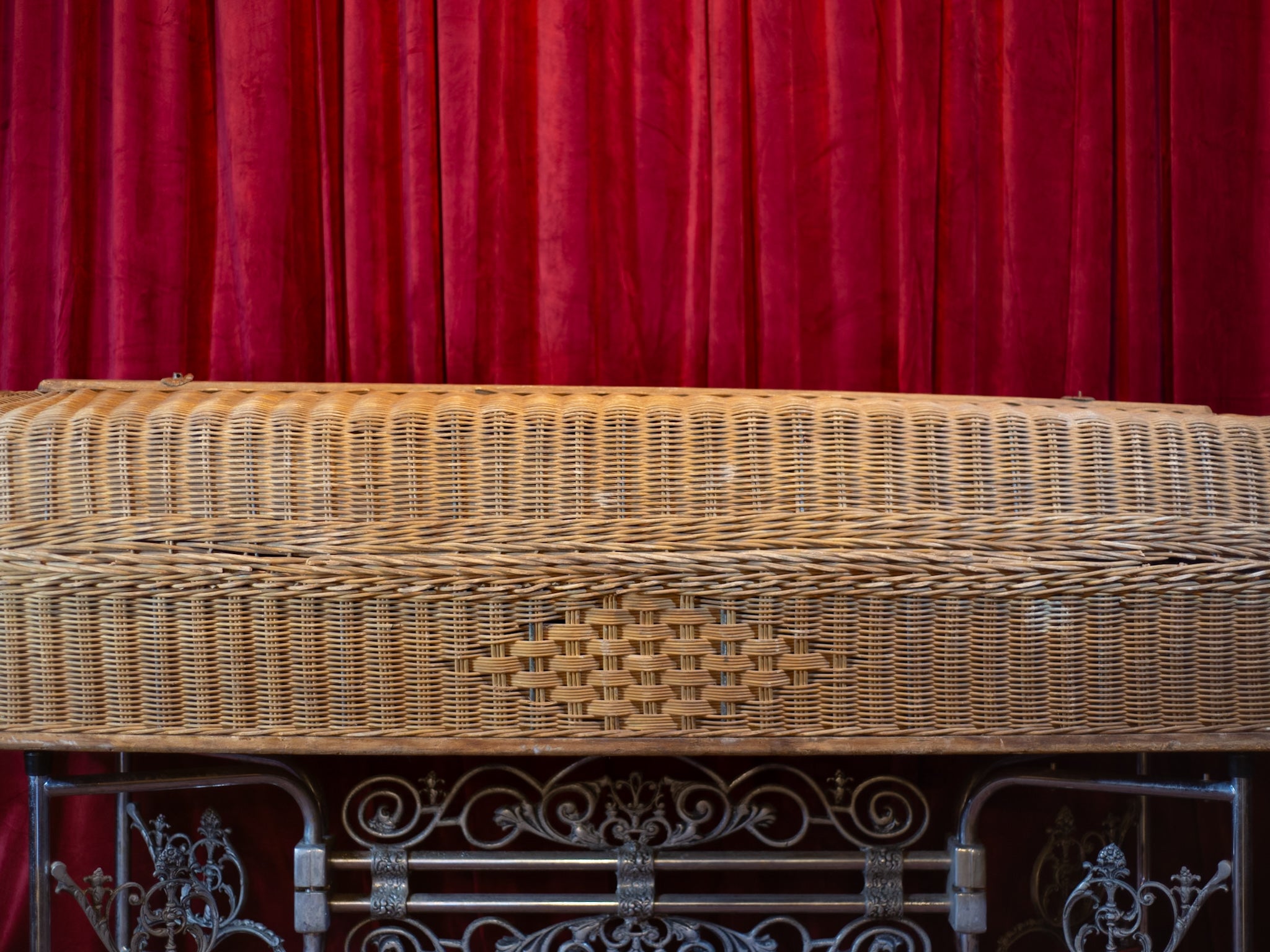 Antique Wicker Casket