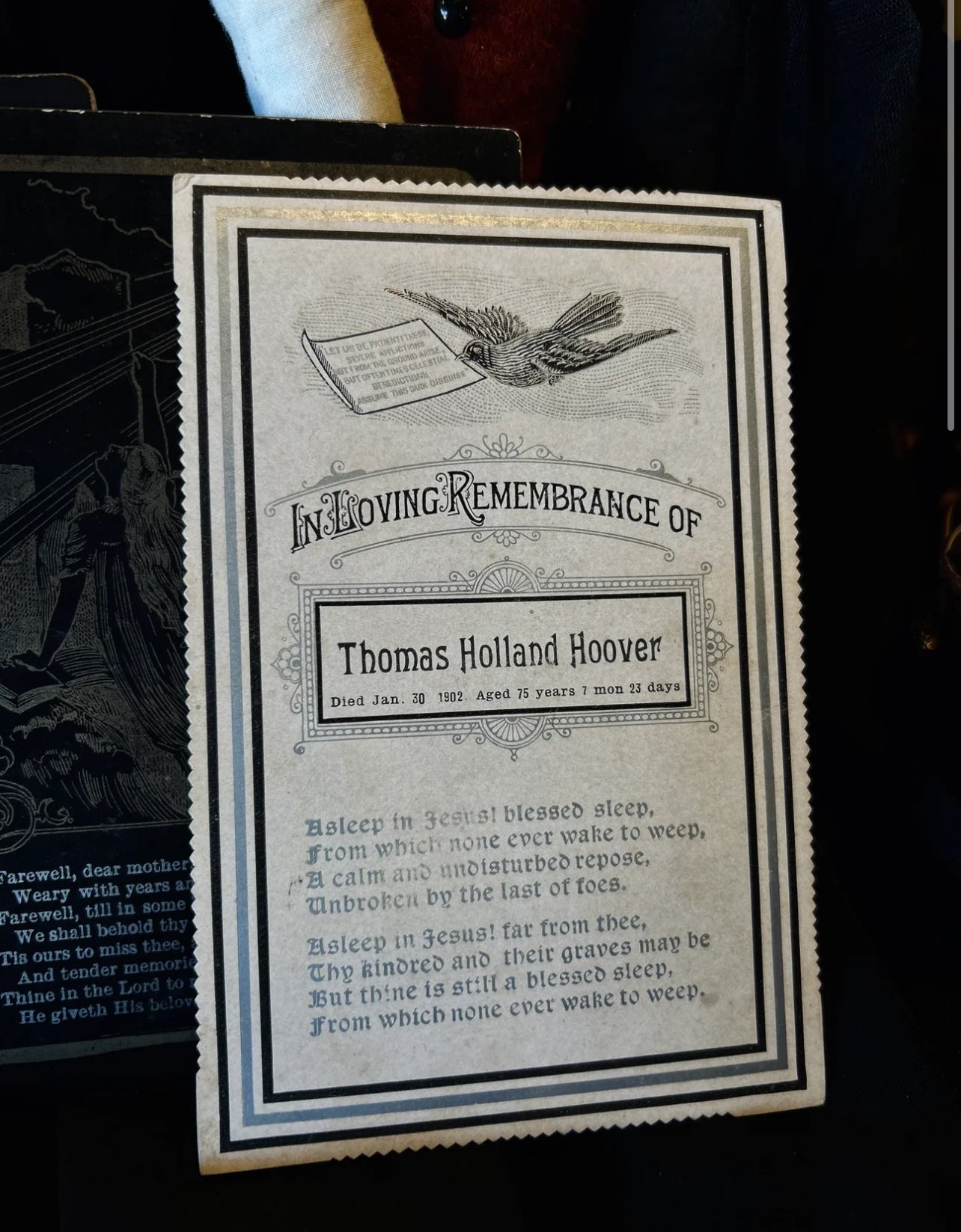 Antique Funeral Card