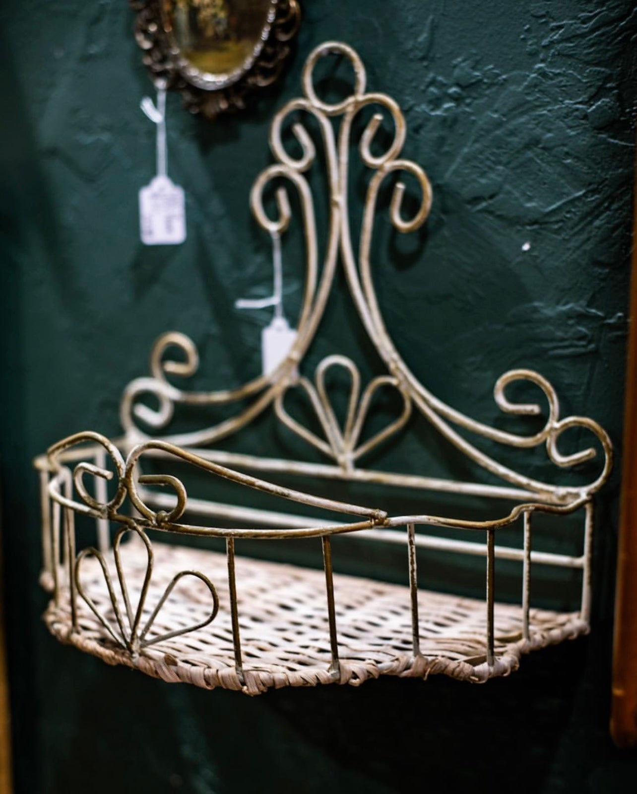 Vintage Metal Hanging Shelf or Planter