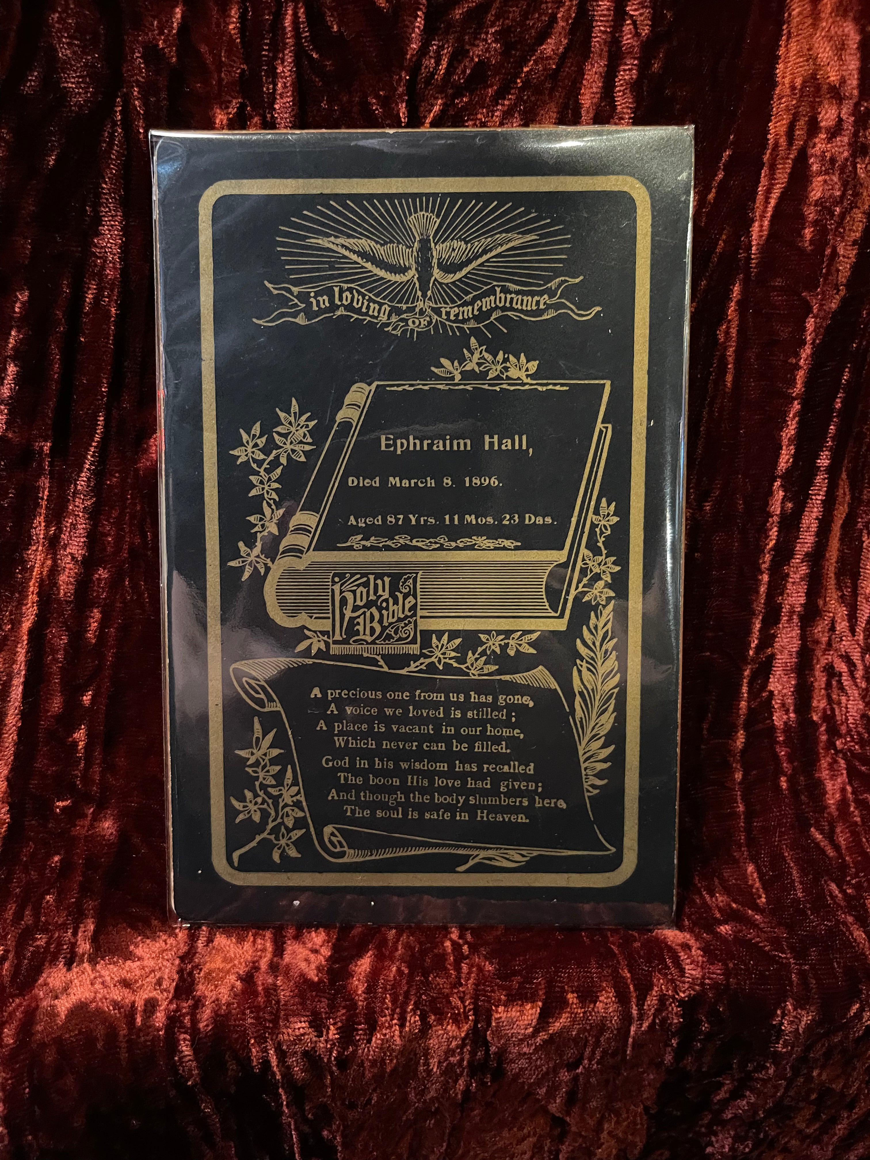 Antique Funeral Card