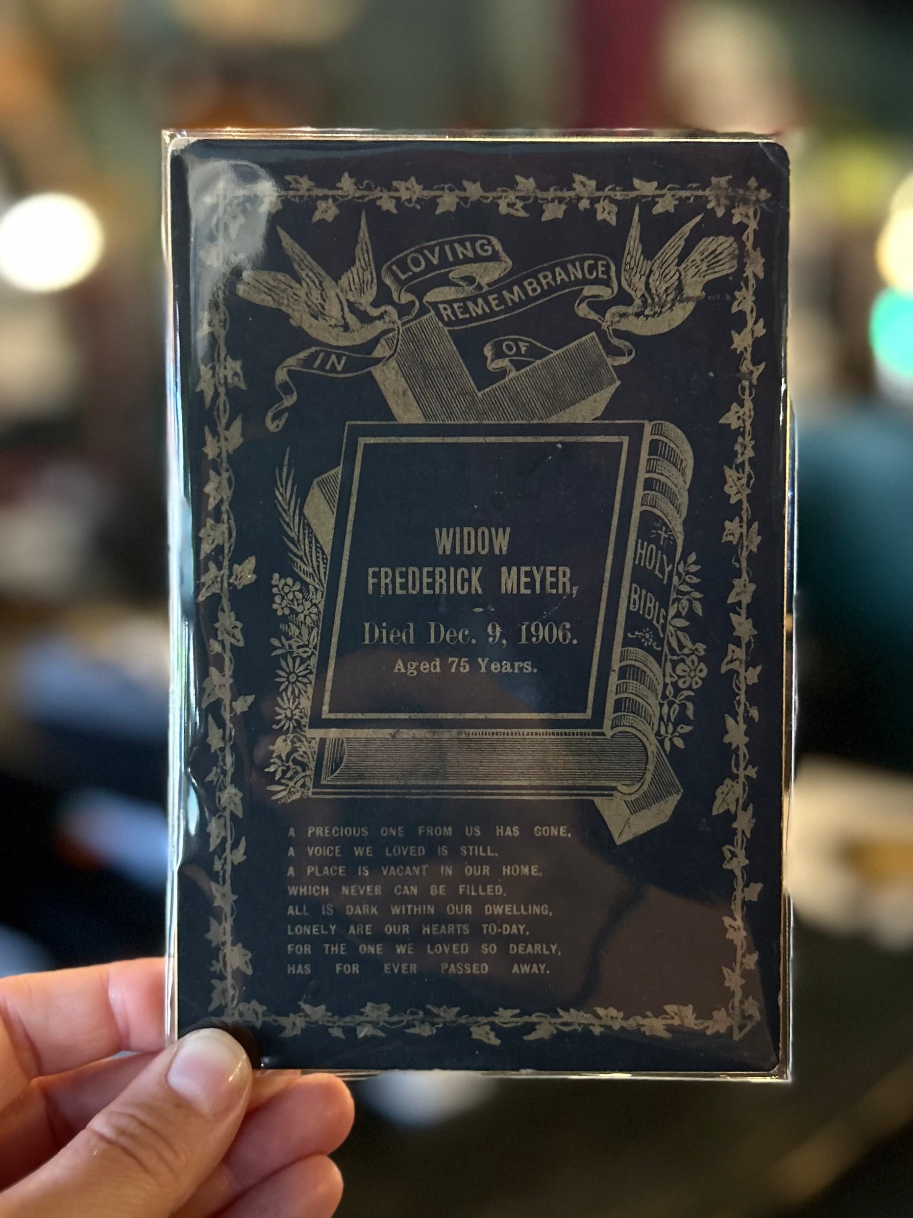 Antique Funeral Card